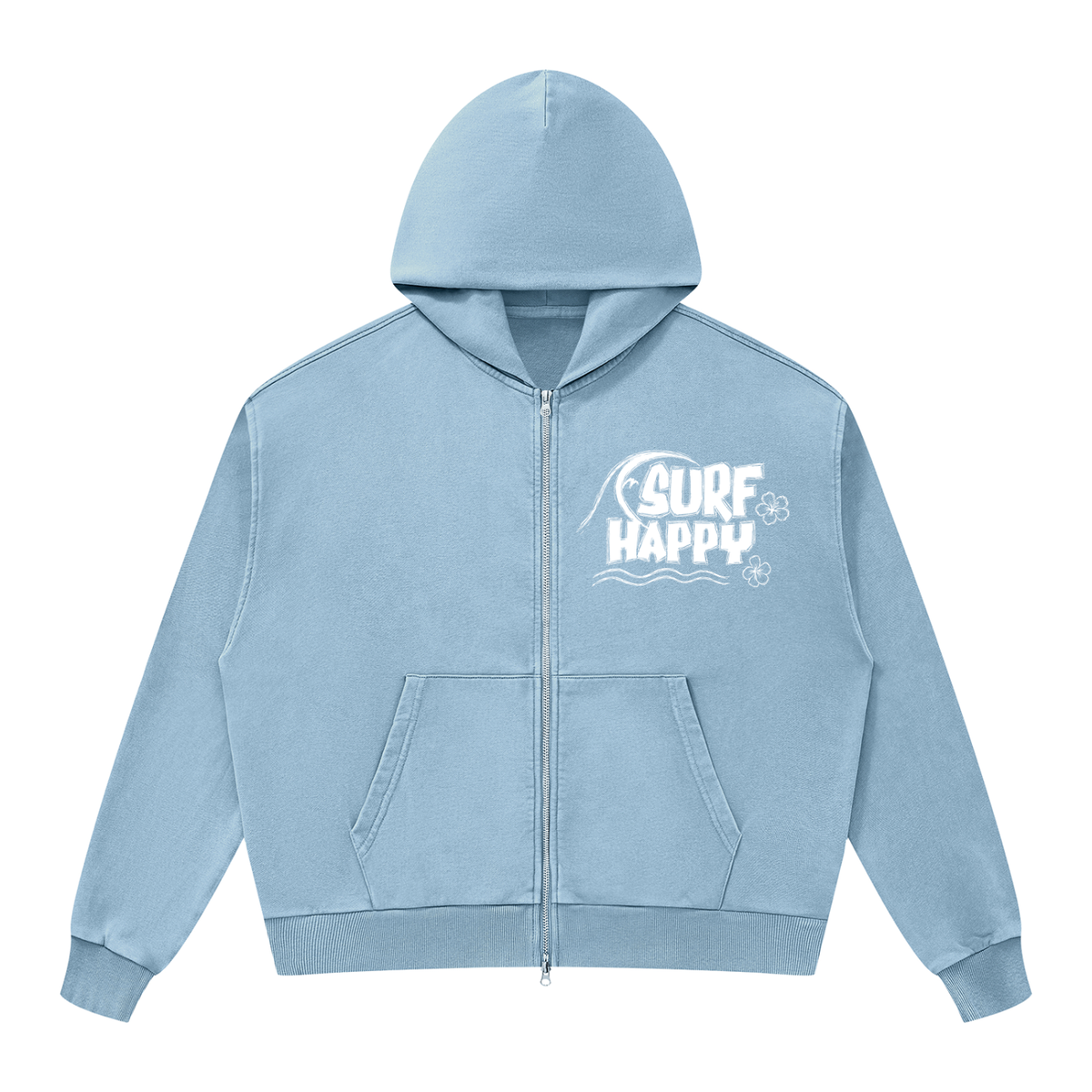 surf happy boxy zip-up